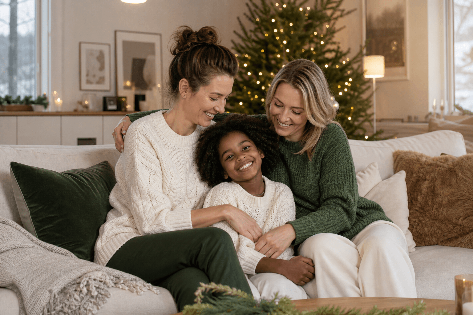 AI Holiday Family Card Portrait